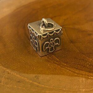 RETIRED James Avery Angel Prayer Box Charm, Sterling Silver
